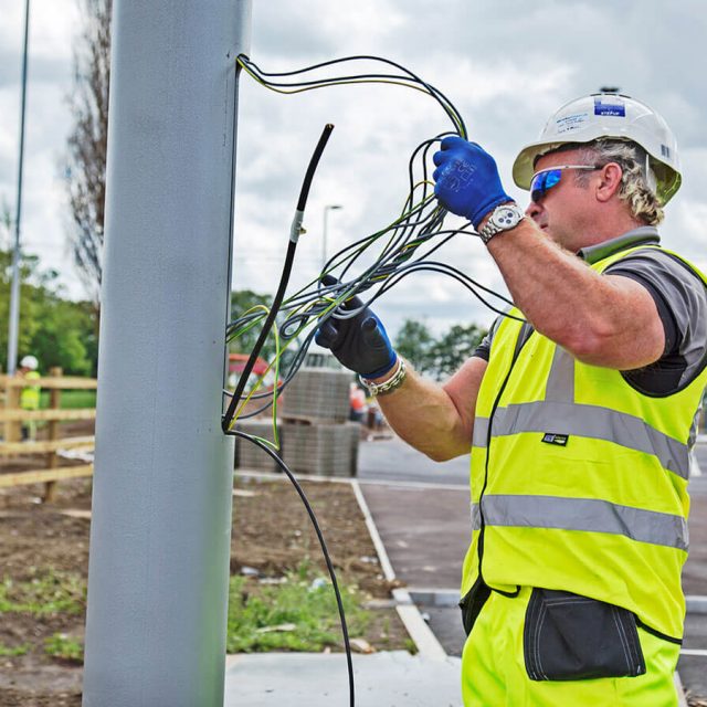 nottingham express transit city council CCTV installation