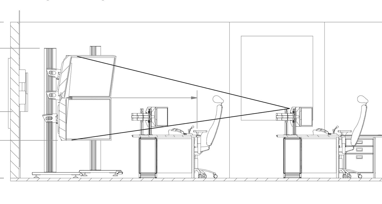 line of sight control surveillance room