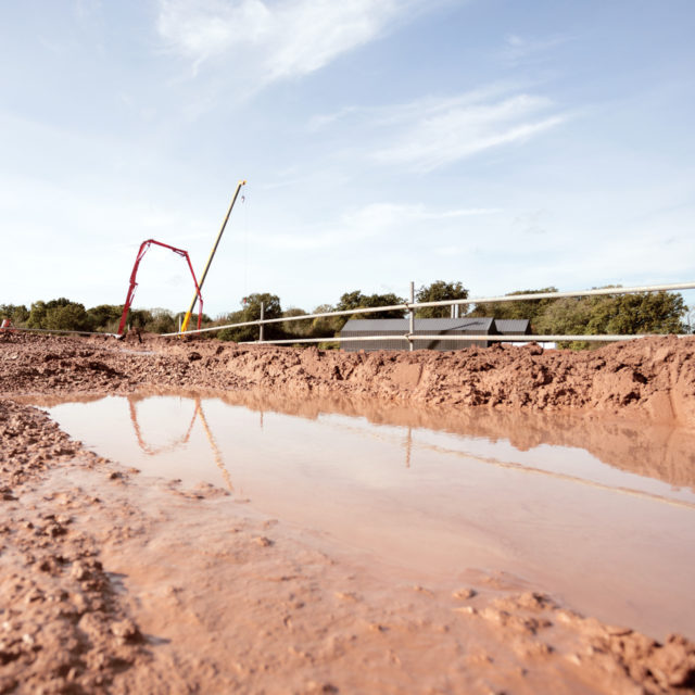 Sports & Wellness Hub, groundworks, crane, landscape, construction,