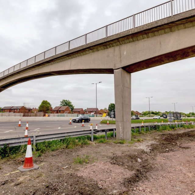 A52 footbridge, Brian Clough Way, Derby, Derby City Council,