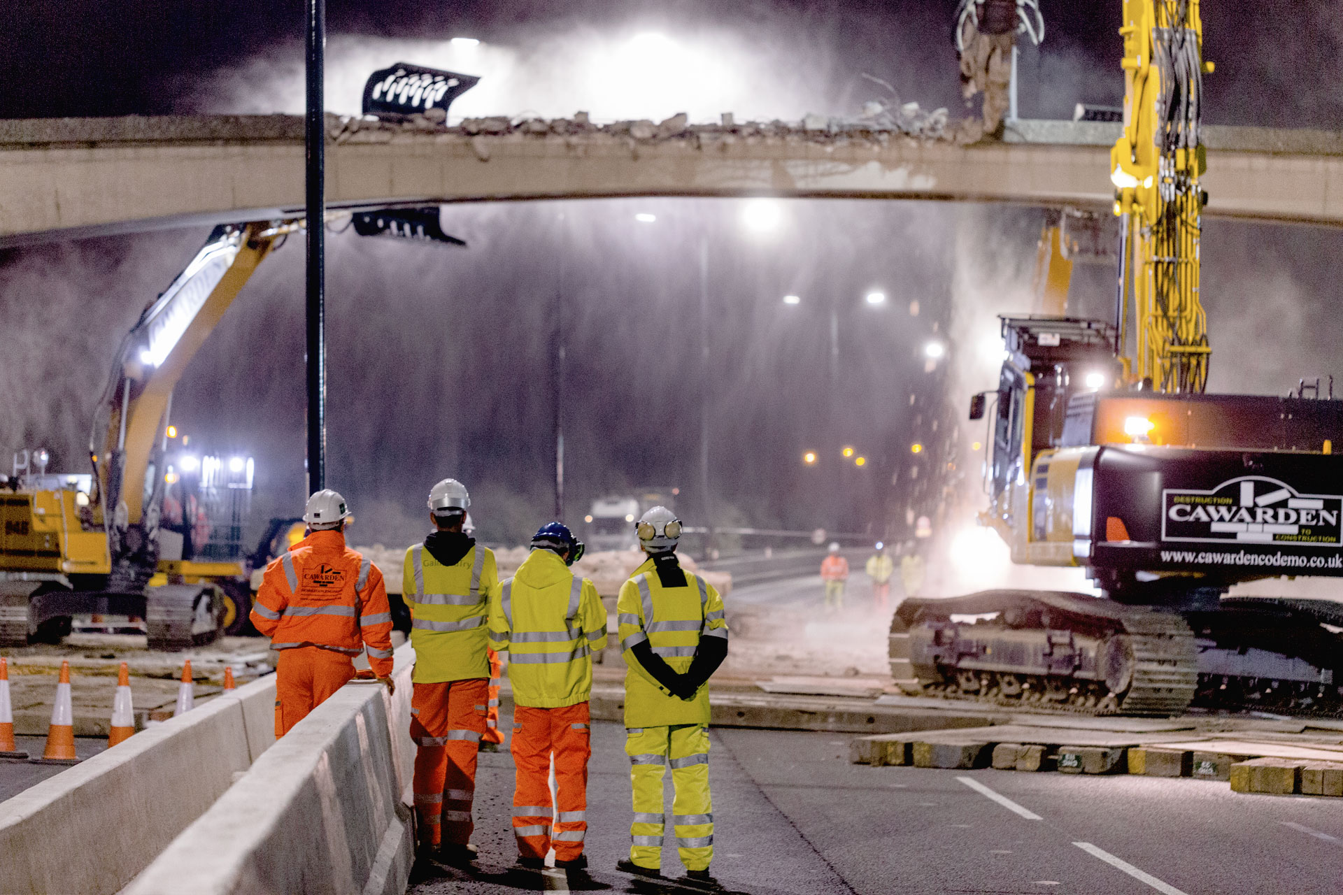 A52 footbridge, Brian Clough Way, Derby, Derby City Council, dust suppression, highway, carriageway,