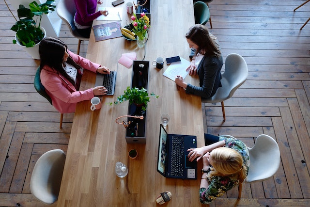 Coworkers at Table